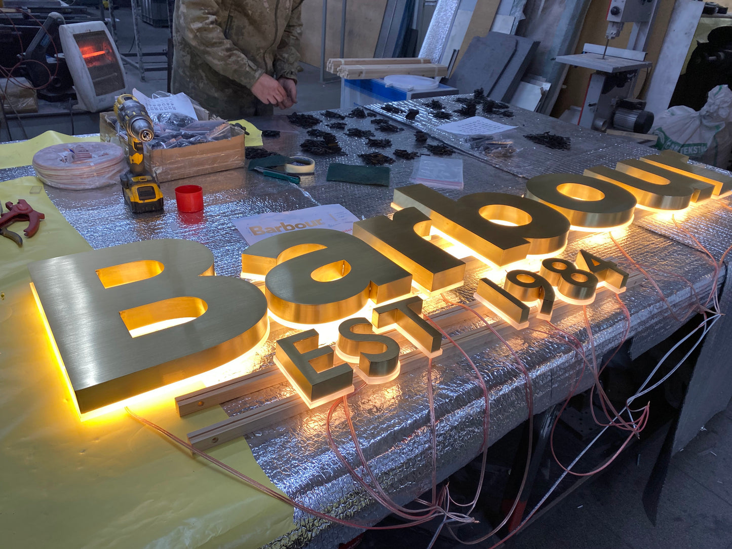 Custom Order Barbour Lettering