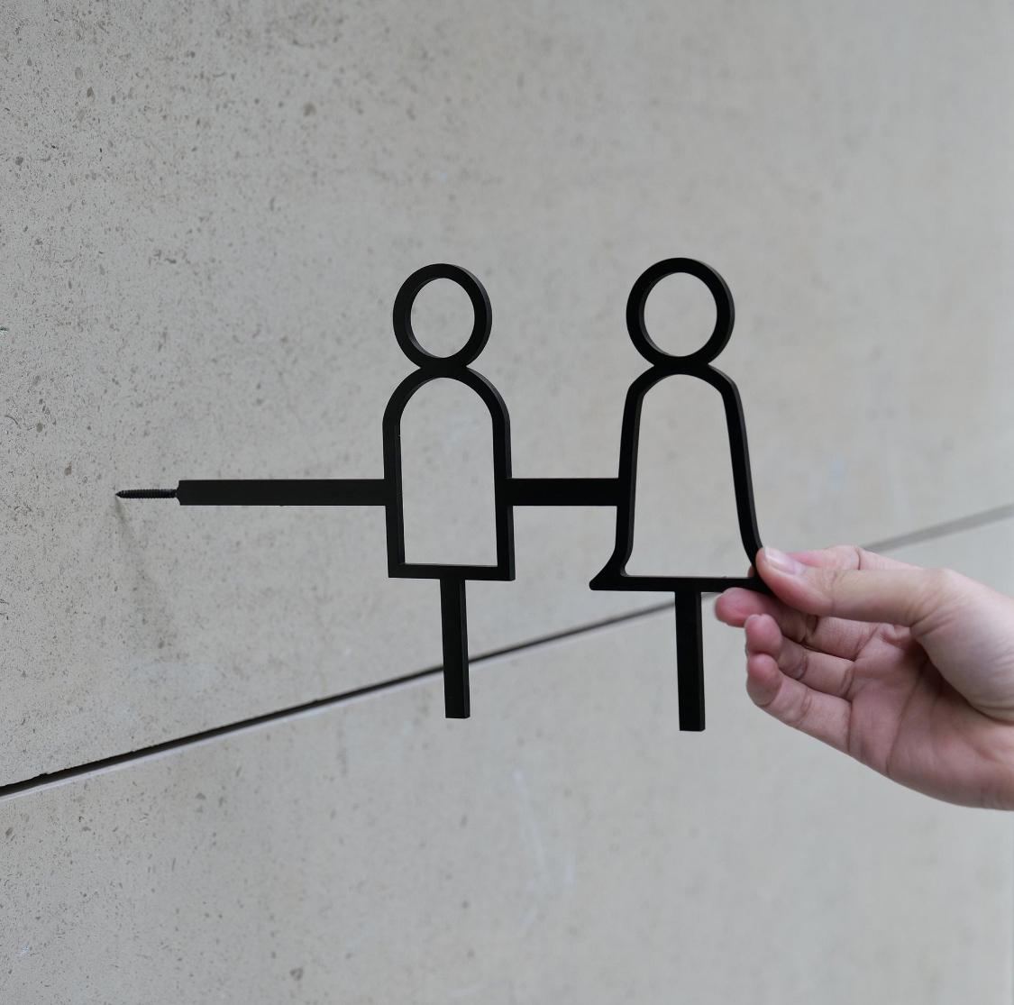 Minimal Toilet Signs