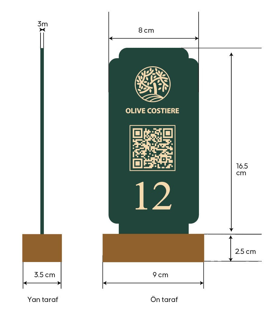 Custom Order QR Menu Stand