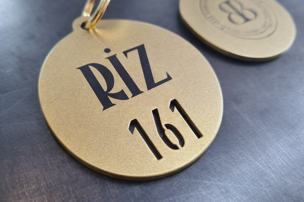 yuvarlak pirinç otel anahtarlık