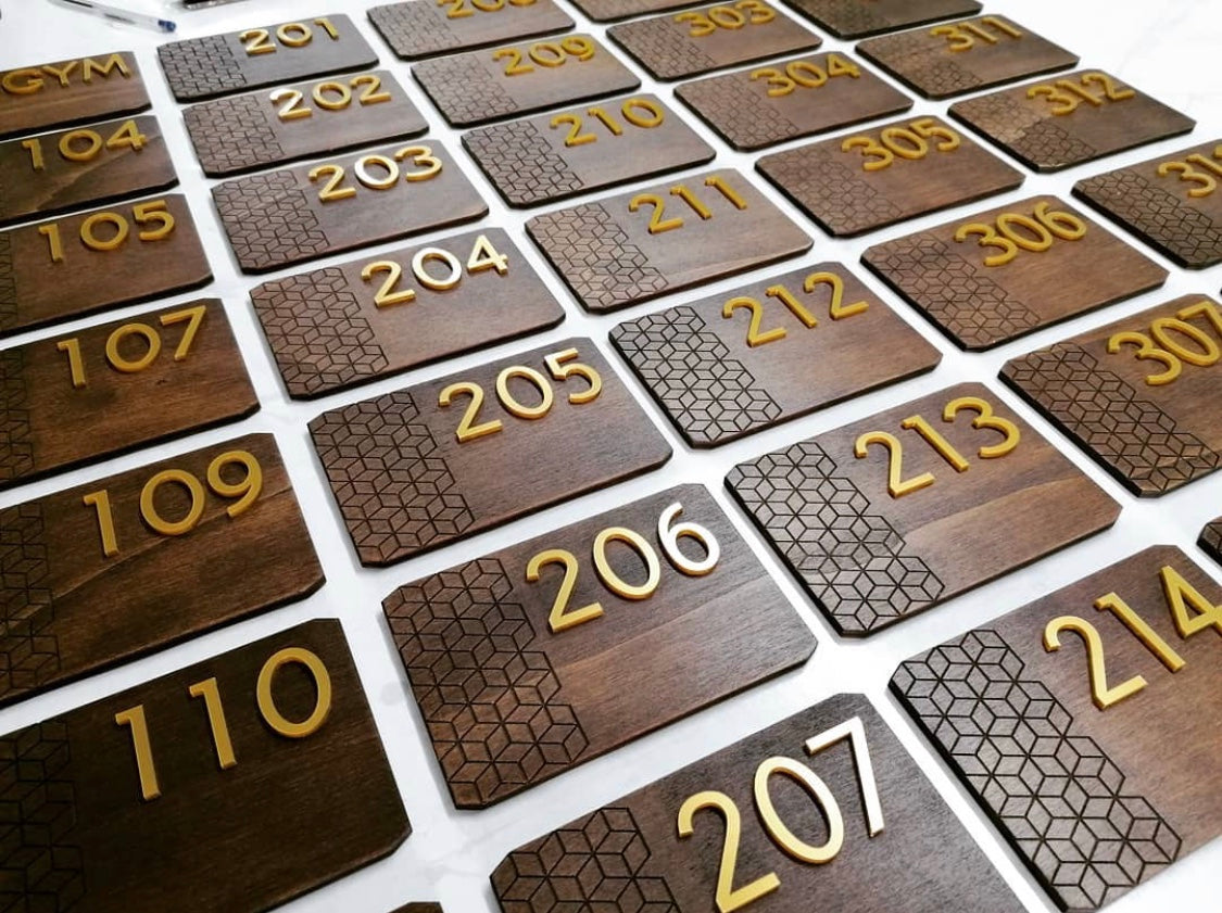 Custom Order Wooden Room Number