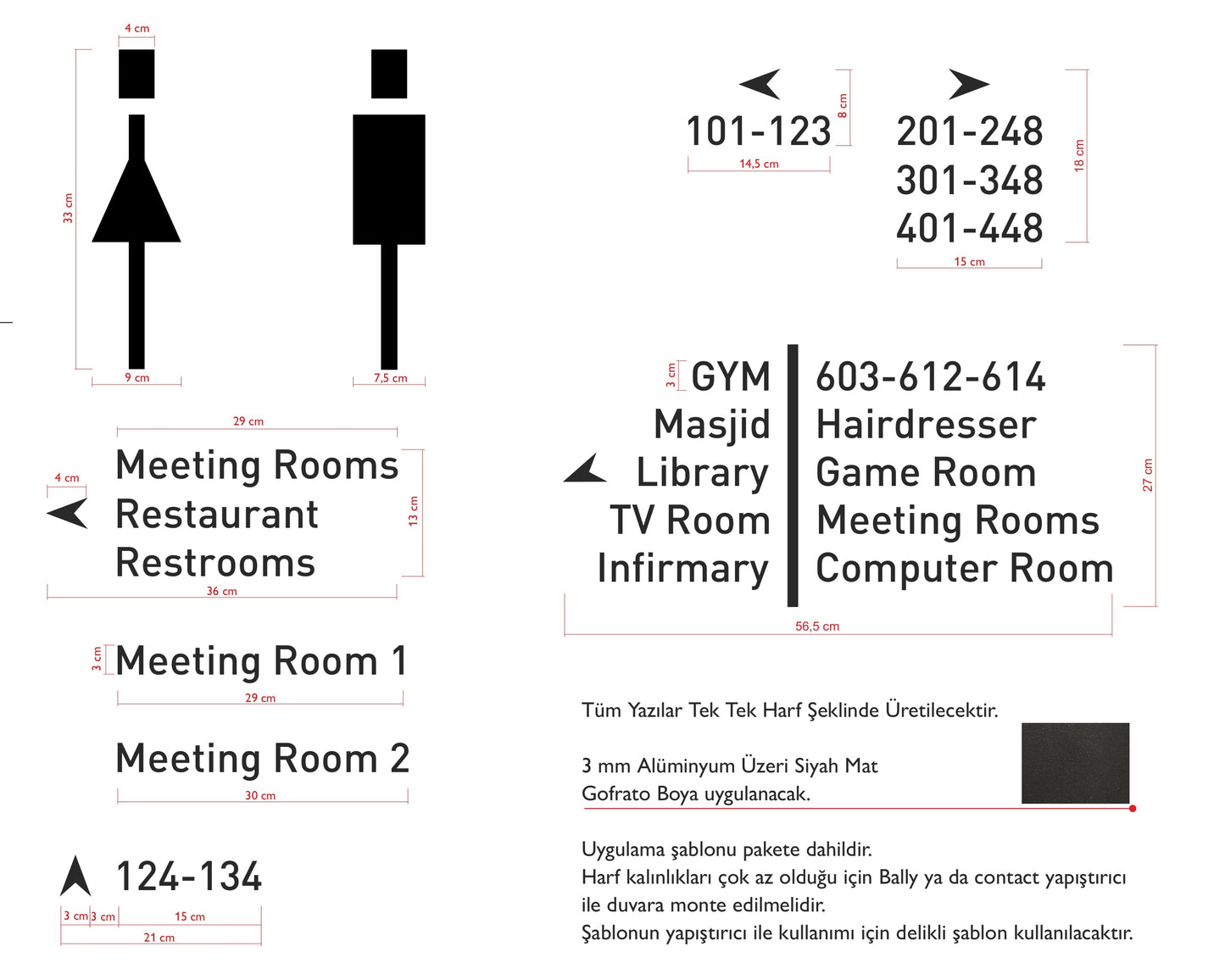 Custom Order Conrad Type Sign