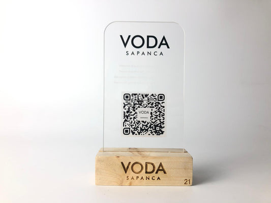 Plexiglass QR Code Menu Stand