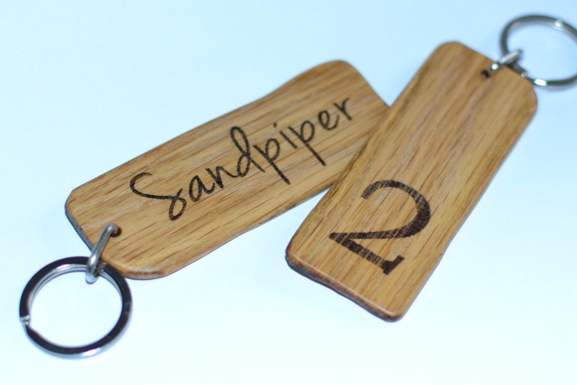 Wooden Hotel Room Keyring