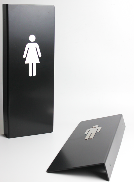 Men's and Women's Restroom Sign | Wall-Mounted Sign for Cafes and Restaurants