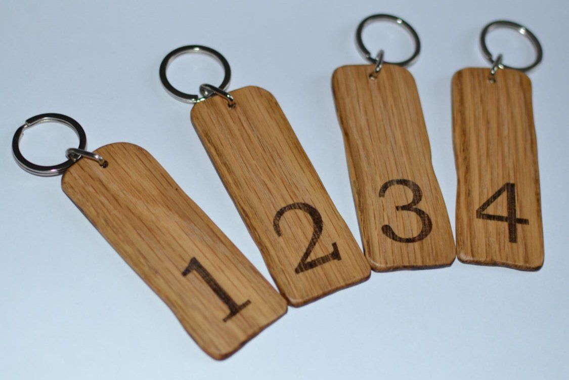 Wooden Hotel Room Keyring