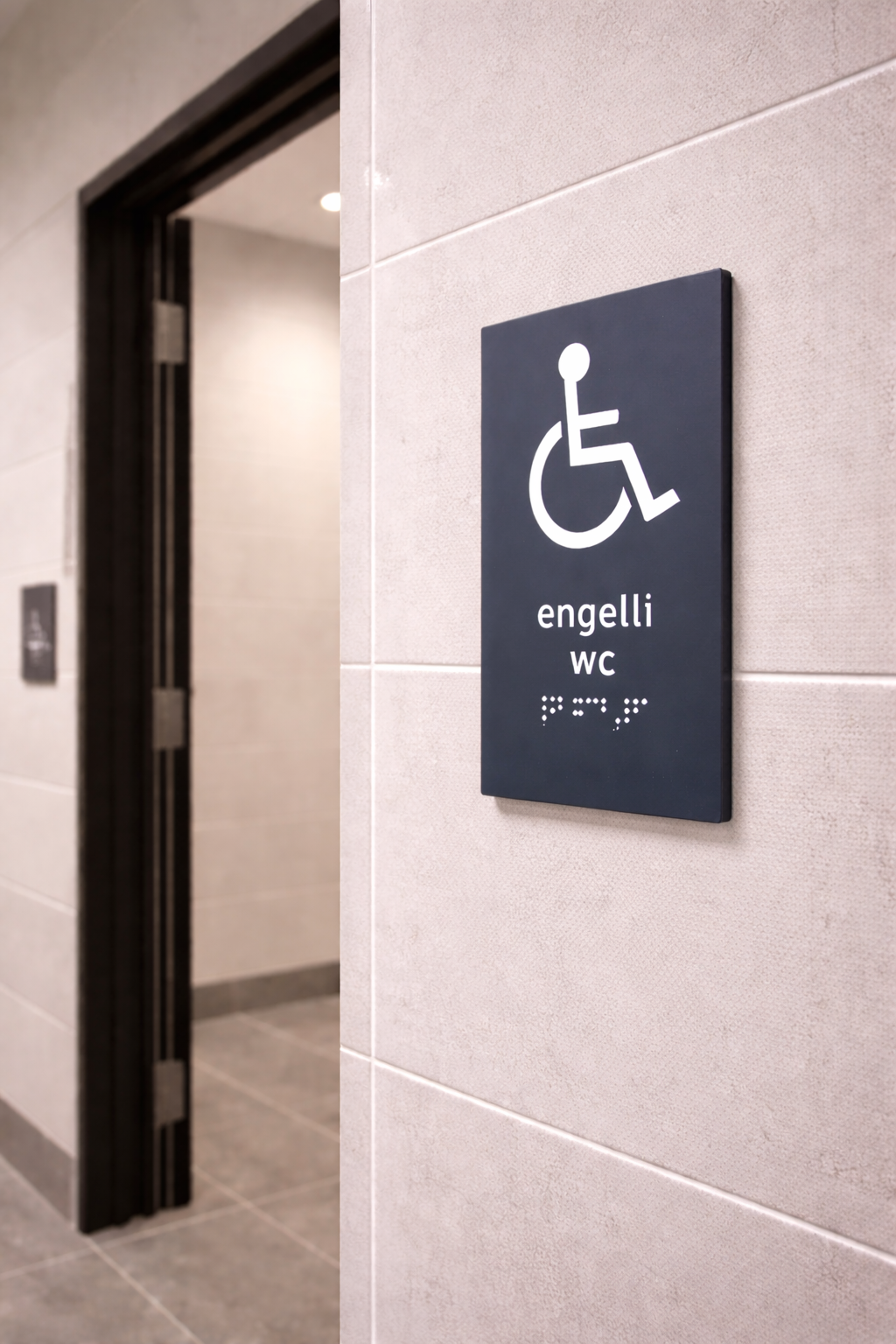 Embossed Braille Room Number | Accessible Door Sign for Hotels, Hospitals and Offices