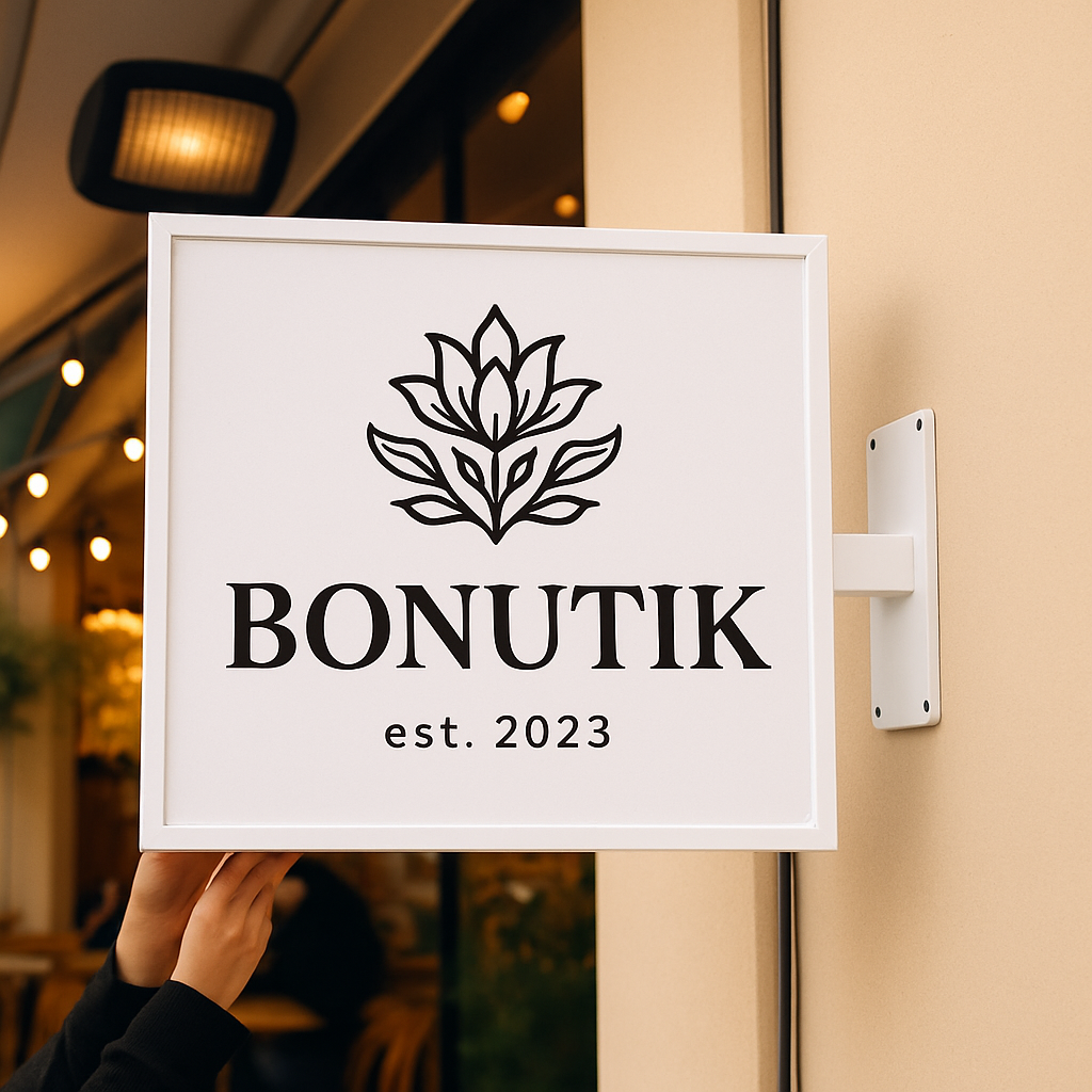 Double-Sided Durable Illuminated Shop Sign | Brand Logo Printed