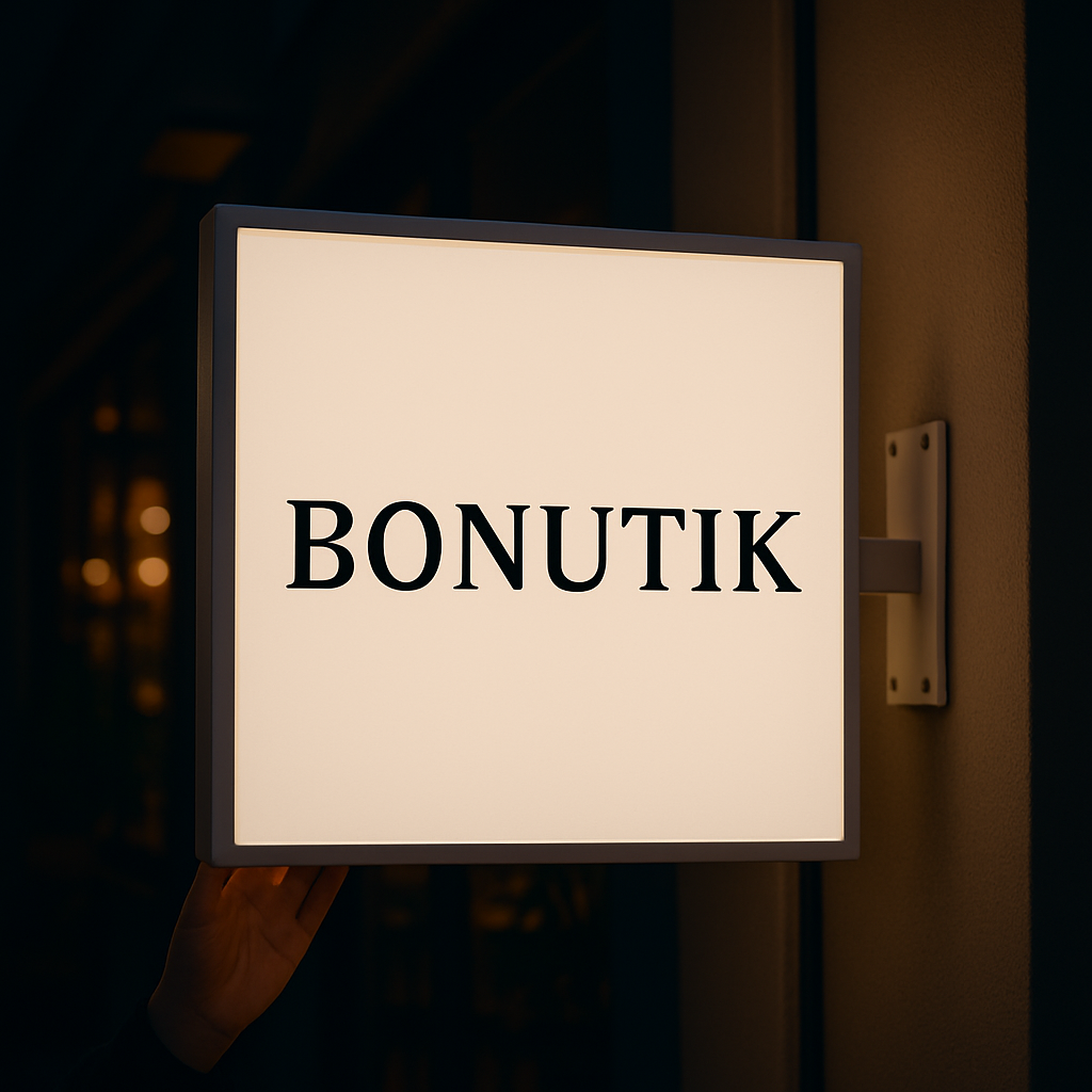 Double-Sided Durable Illuminated Shop Sign | Brand Logo Printed