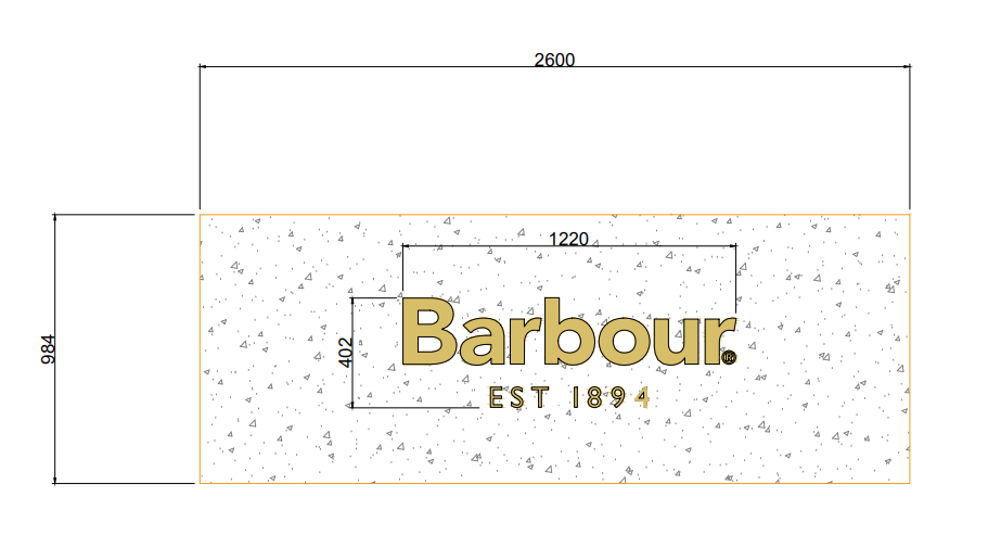 Custom Order Brass Barbour Inscription