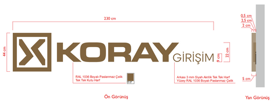 Custom Order Koray Girişim Logo