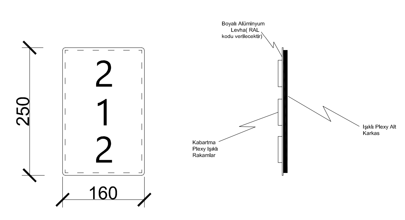 Custom-made illuminated room number