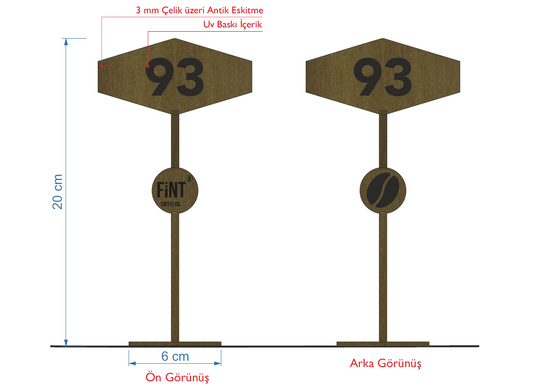 Custom Order Table Number