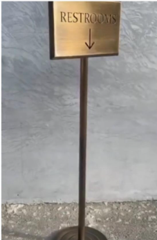 Custom-Ordered Freestanding Directional Sign