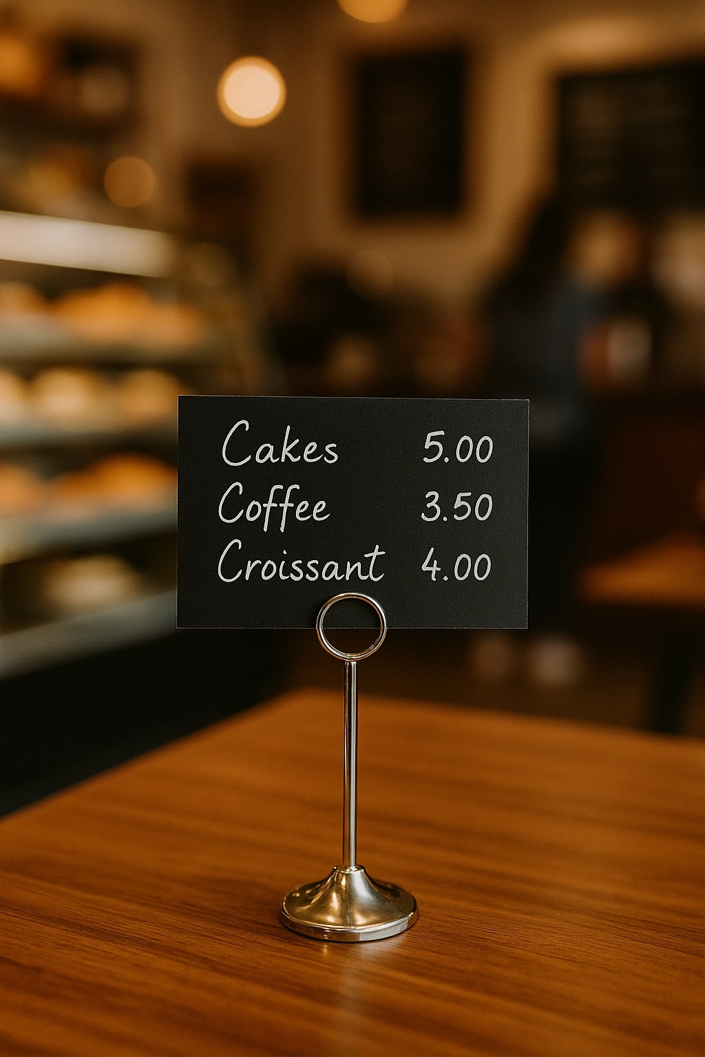 Mağaza ve fuarlarda ürünlerin fiyatlarını ve açıklamalarını göstermek için kullanılan fiyat etiketi tutucu.