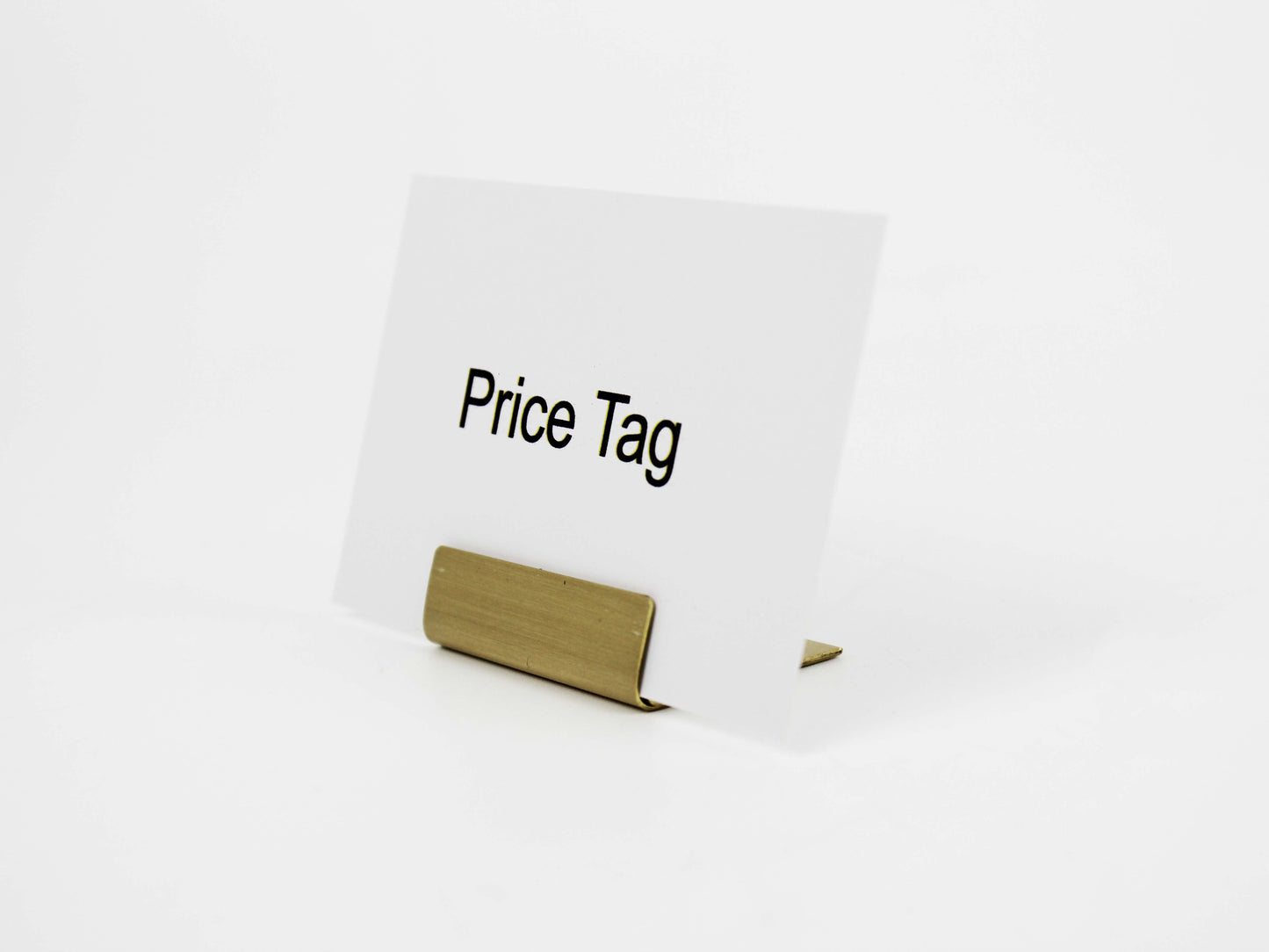 Nameplate &amp; Label Holder – For Buffet and Presentation Areas | Brass &amp; Silver Color Multipurpose Card Holder