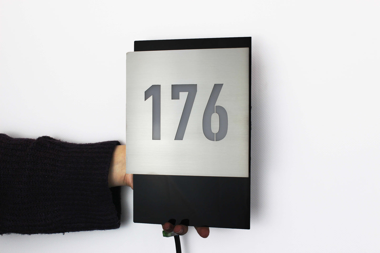 Illuminated Minimalist Room Number