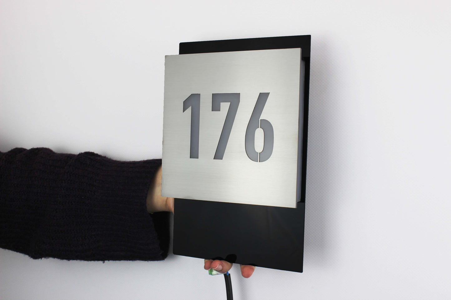 Illuminated Minimalist Room Number