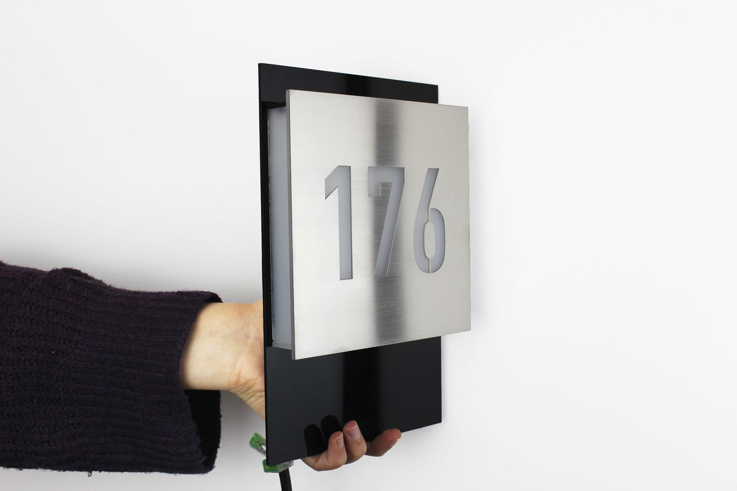 Illuminated Minimalist Room Number