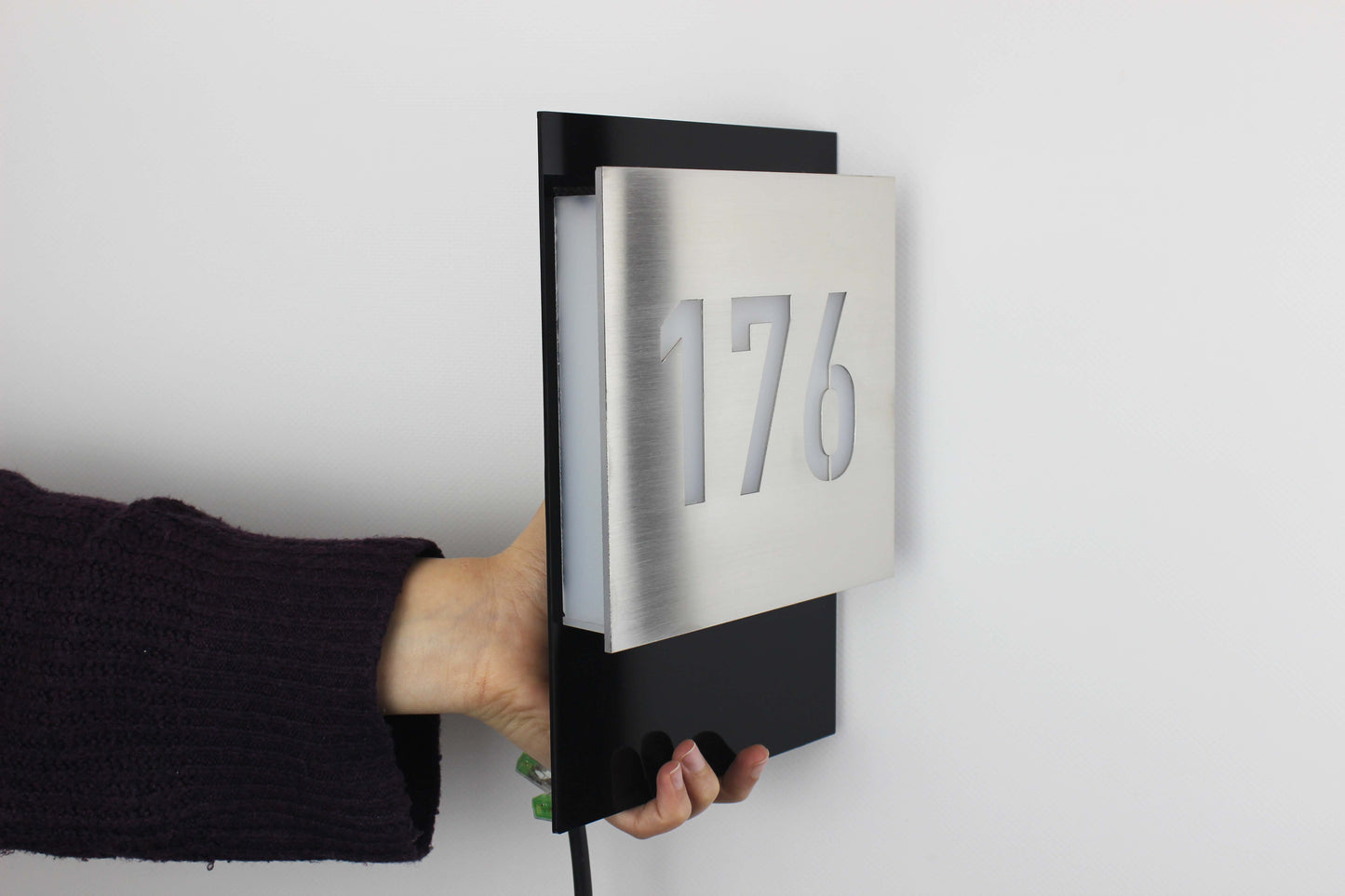 Illuminated Minimalist Room Number