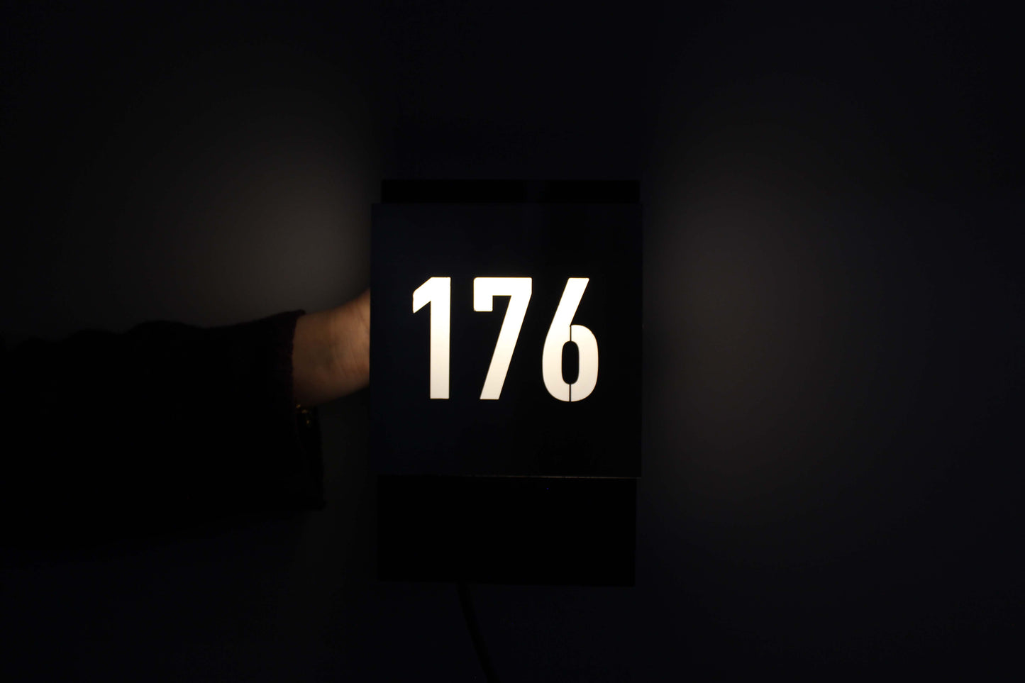 Illuminated Minimalist Room Number