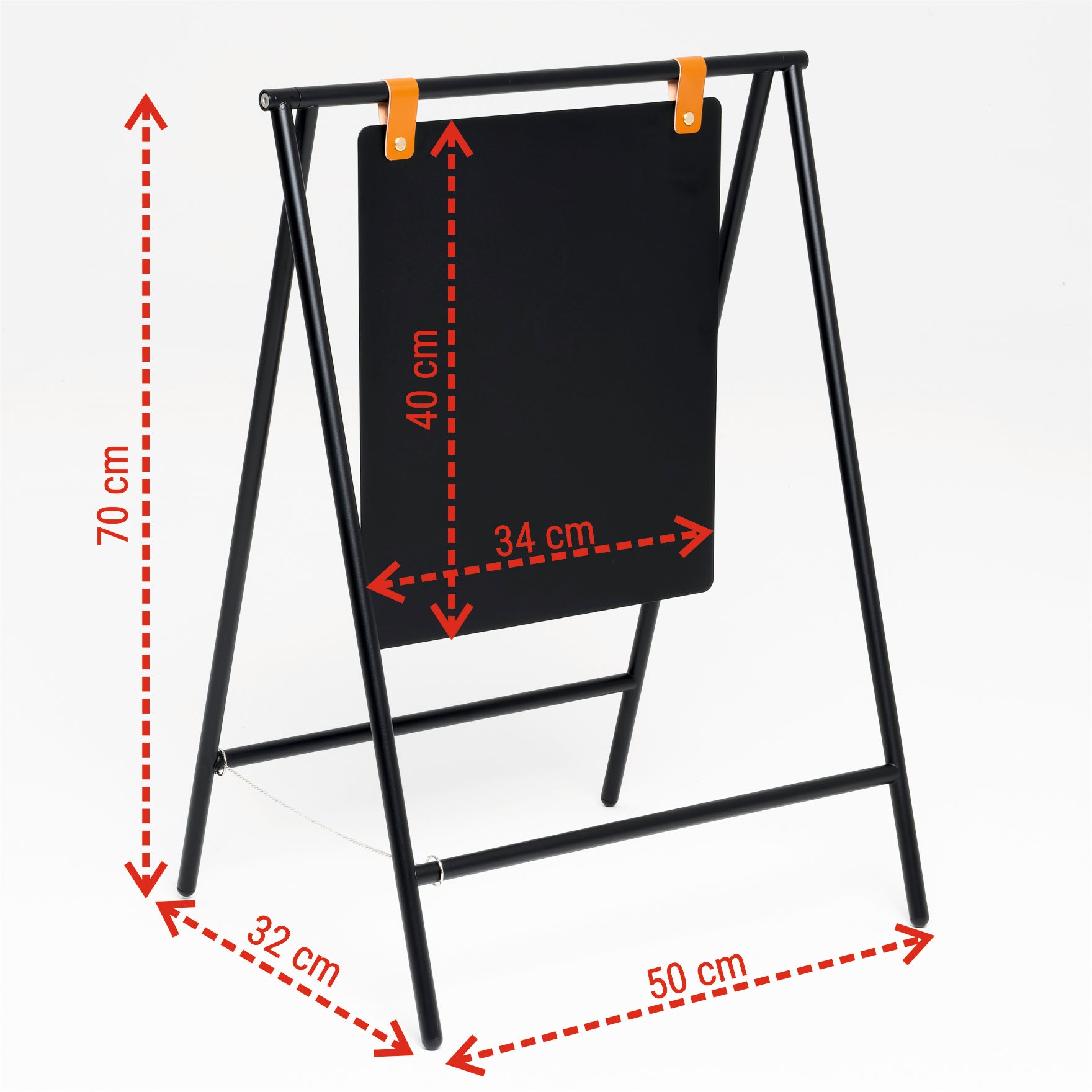 Çift taraflı katlanır kaldırım tabelası detaylı ölçüleri