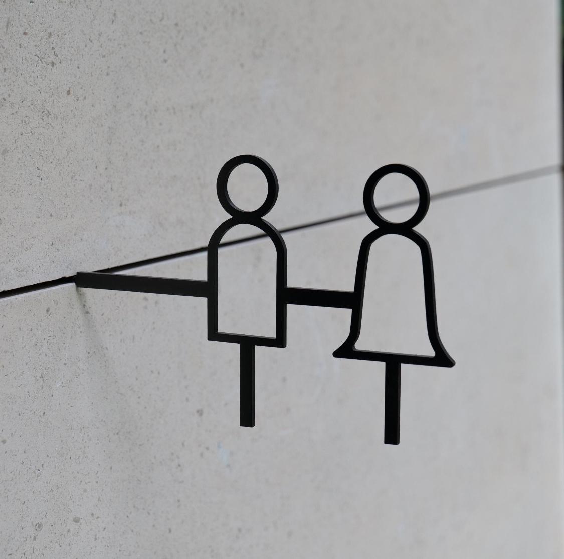 Minimal Toilet Signs