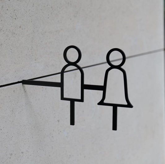 Minimal Toilet Signs