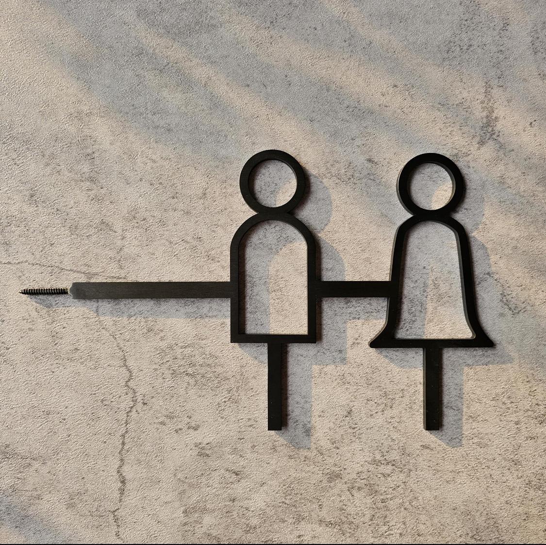 Minimal Toilet Signs