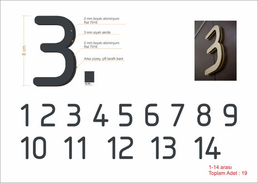 Custom Order Acrylic Room Number