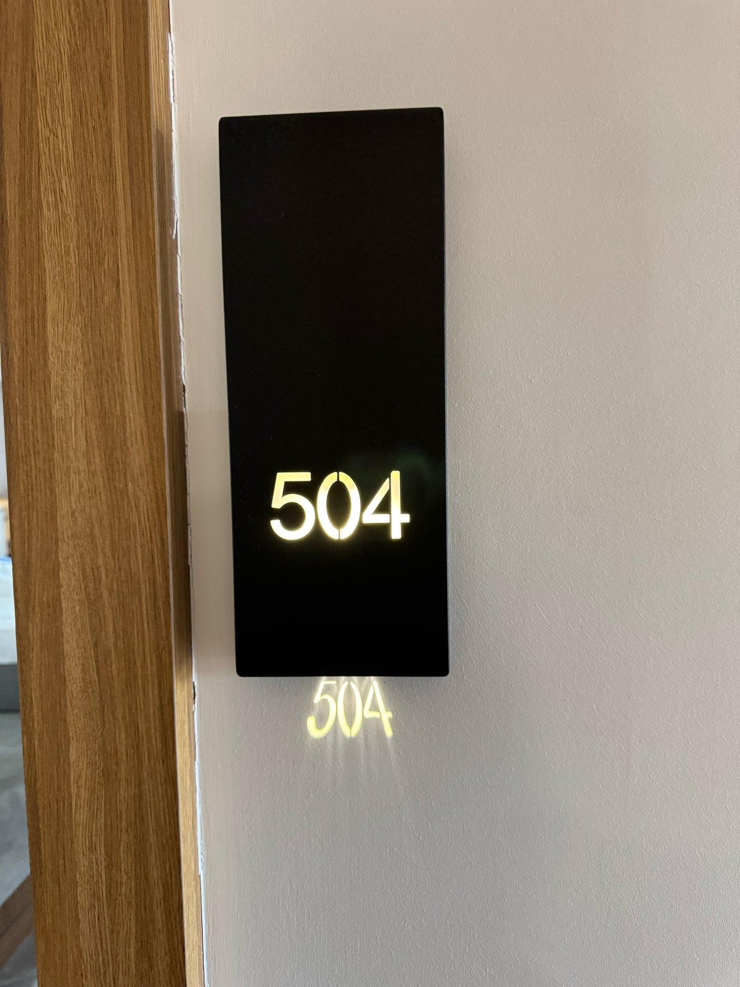 Custom Order Reflective Room Number Sample