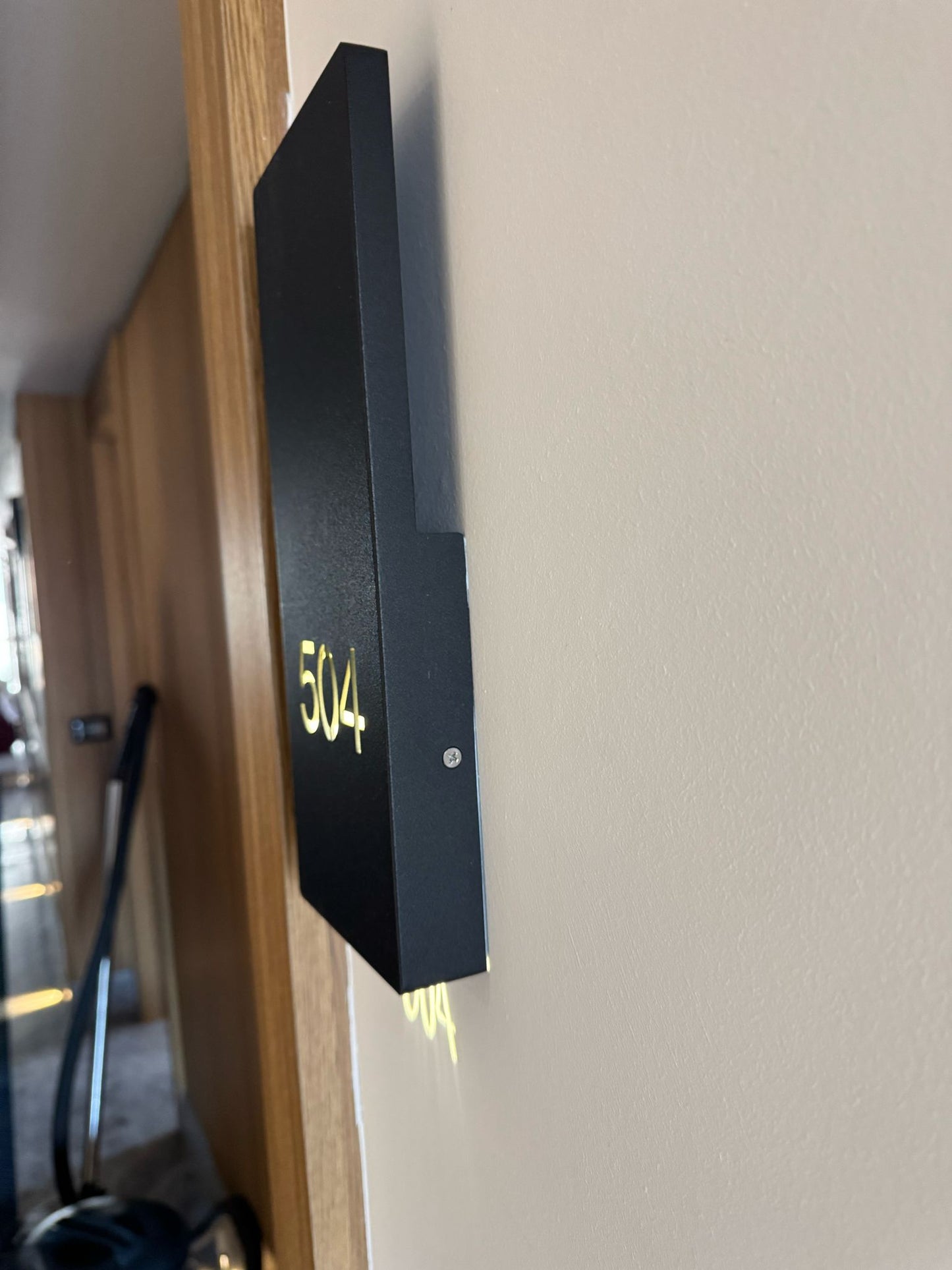 Custom Order Reflective Room Number Sample