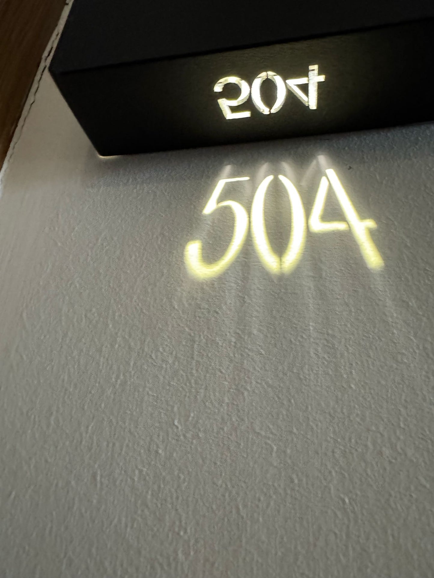 Custom Order Reflective Room Number Sample