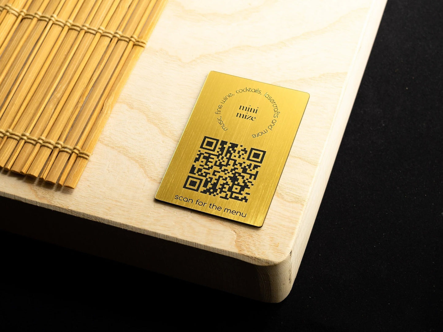 Custom Order Adhesive Table Menu