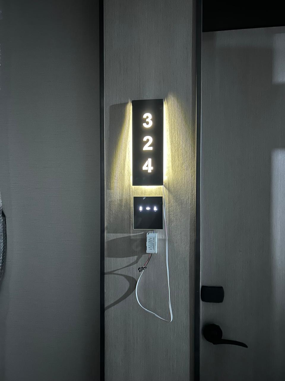 Custom-Ordered Illuminated Room Number