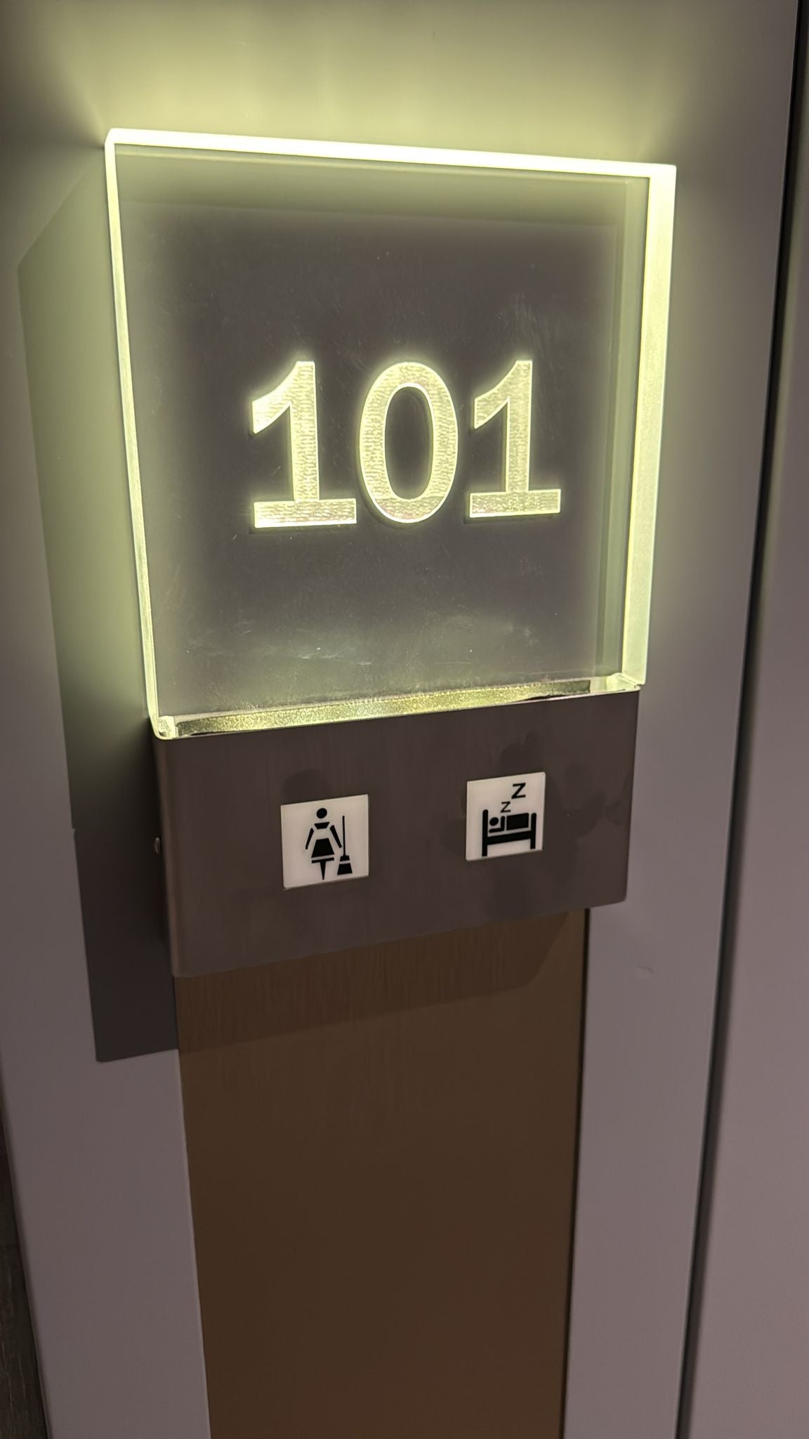 Custom-Ordered Illuminated Room Number