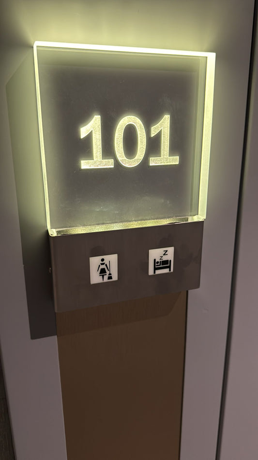 Custom-Ordered Illuminated Room Number
