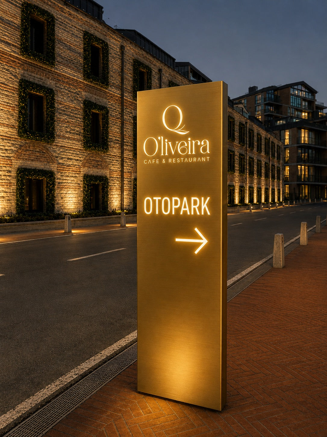Işıklı Ayaklı Otopark Tabelası