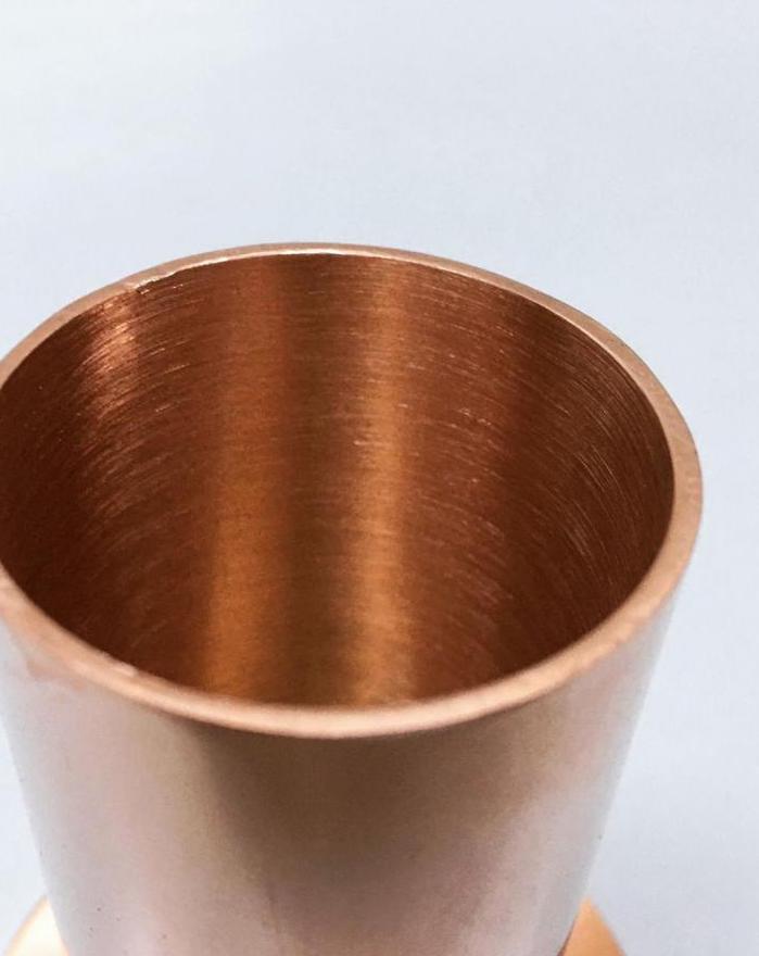 Bakır adisyonluk iç yüzey dokusu ve metal kalitesi