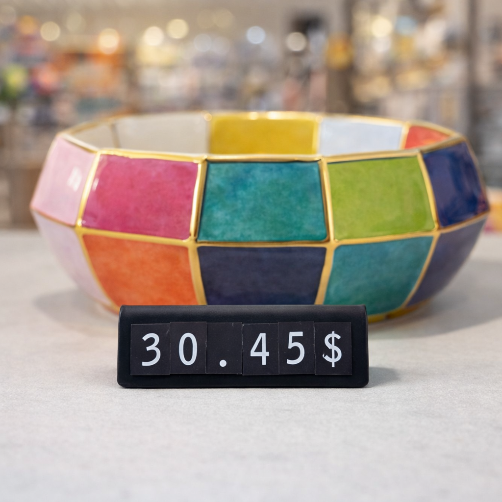 Butik ürün teşhir alanlarında kullanılan manyetik metal fiyat etiketi çözümü.