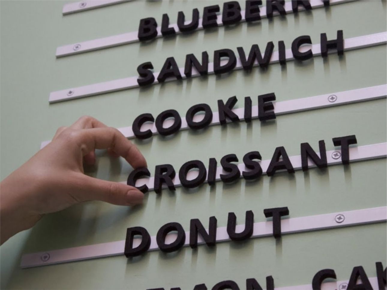 Kafeler için değiştirilebilir menü panosu.