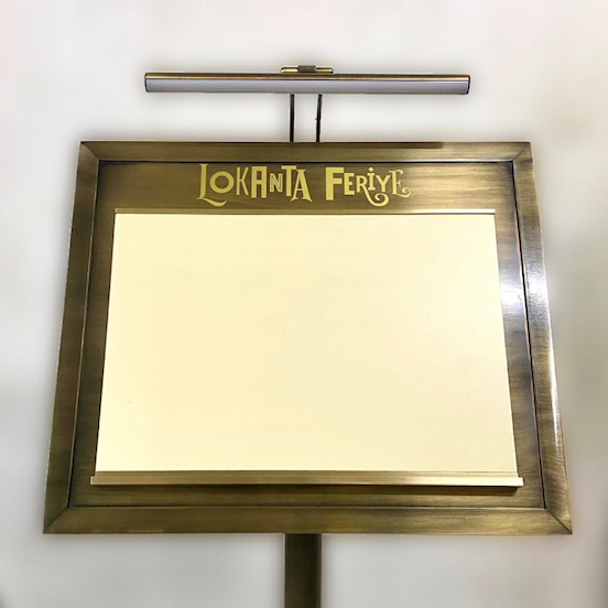 A3 menü değişim sistemi sayesinde menü içeriklerini kolayca güncelleyebilirsiniz.