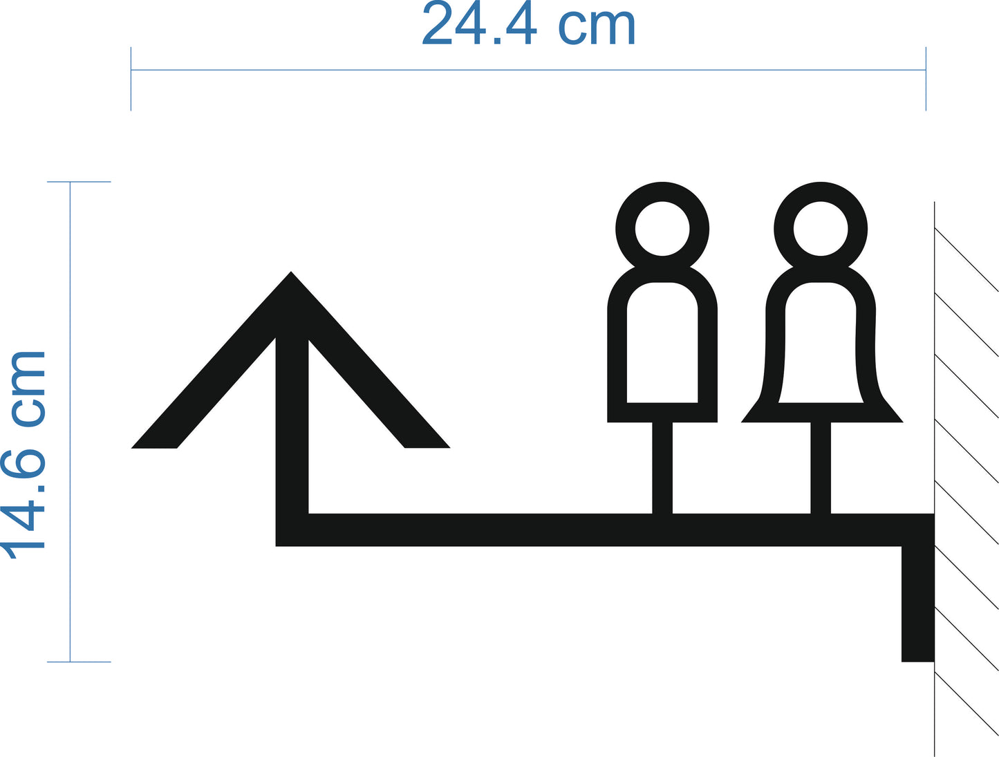 İşletmeler için profesyonel metal WC yönlendirme tabelası