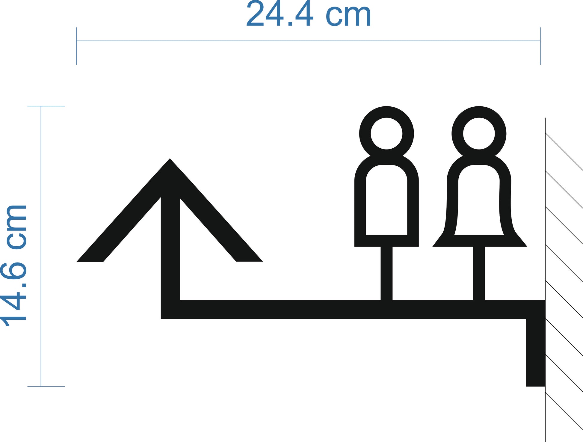 İşletmeler için profesyonel metal WC yönlendirme tabelası
