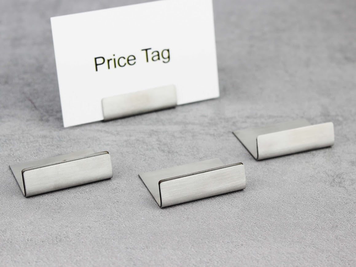 Büfe fiyat etiketi olarak krom isimlik