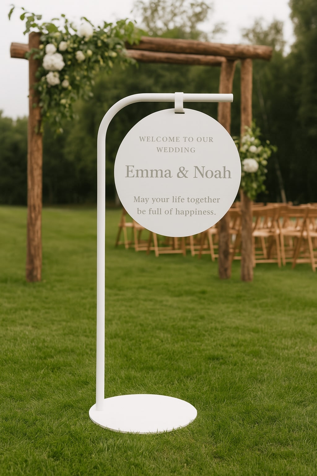 İşletme logosu baskılı kaldırım tabelası.