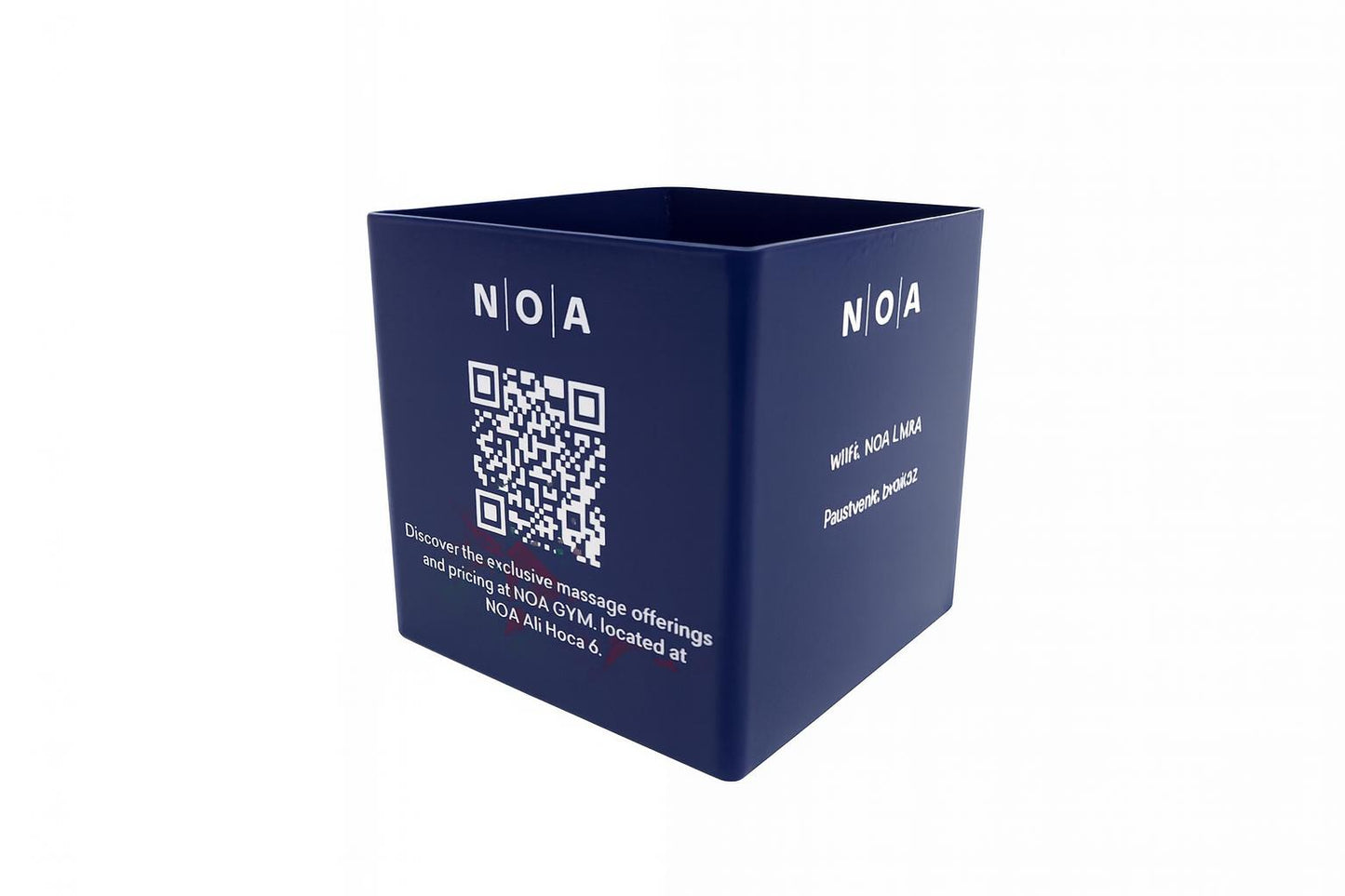 Masaüstü düzen sağlayan QR kodlu metal kutu çözümü