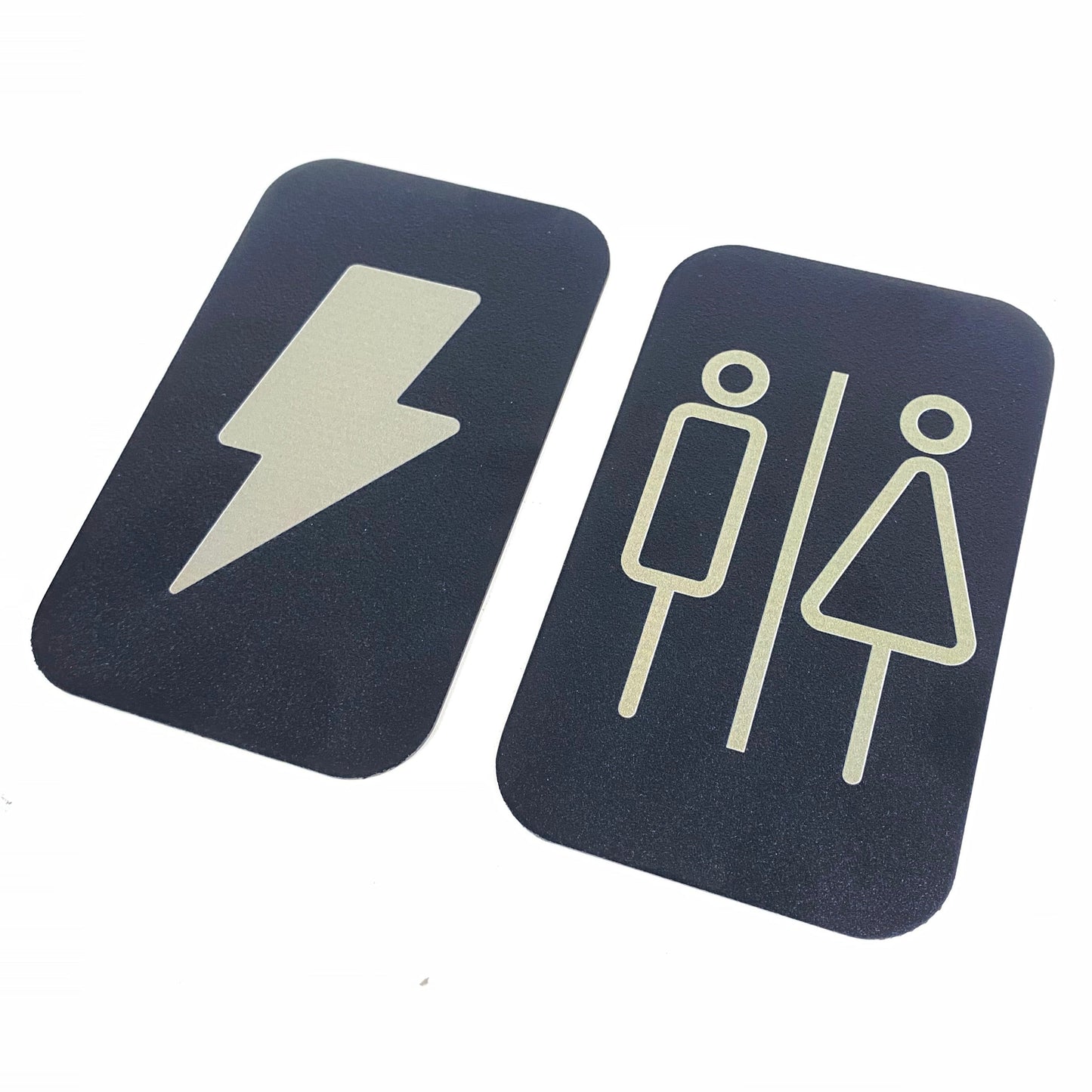 Bay bayan tuvalet yönlendirme metal tabela