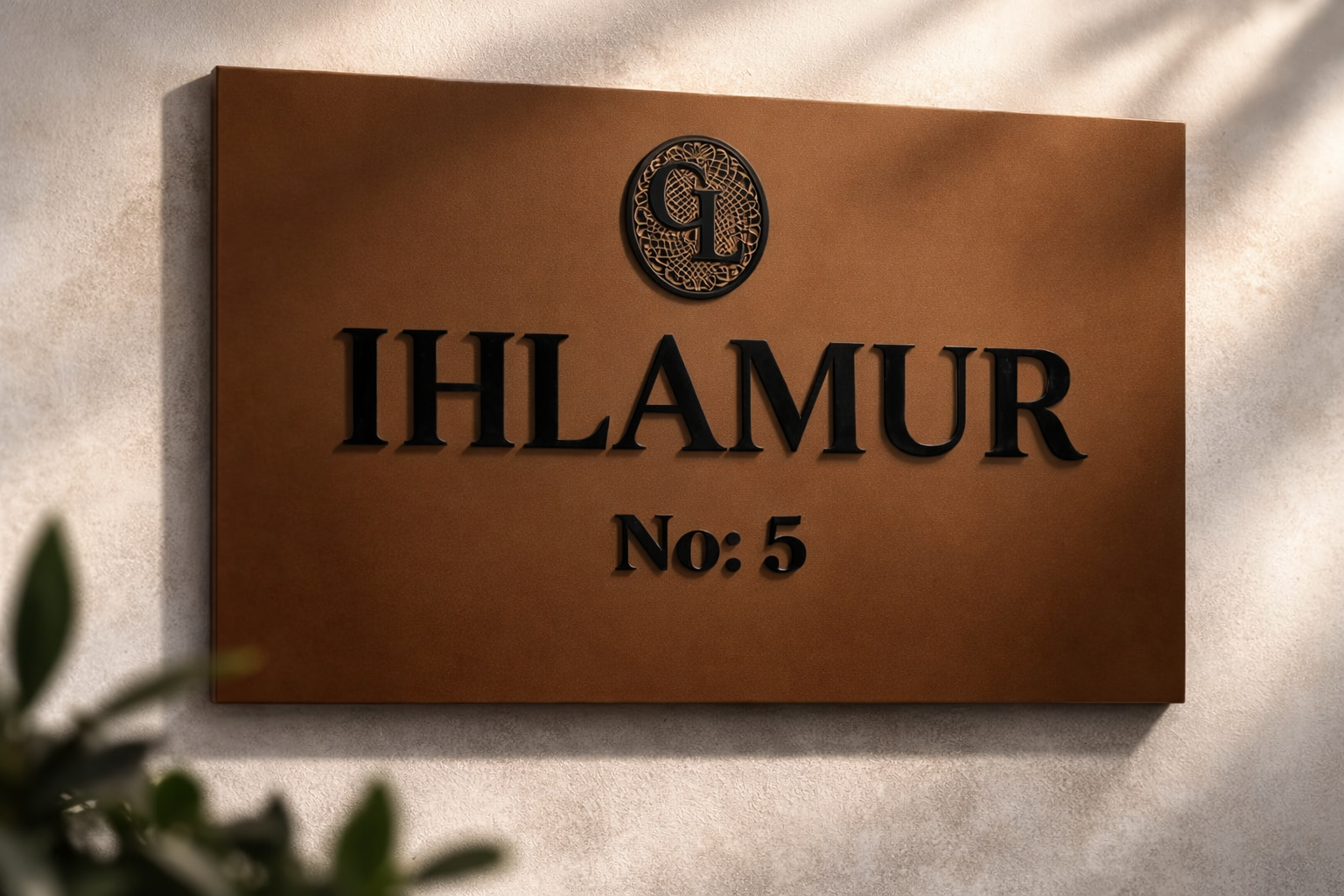 UV baskı logolu metal giriş tabelası, özel tasarım alüminyum bina tabelası