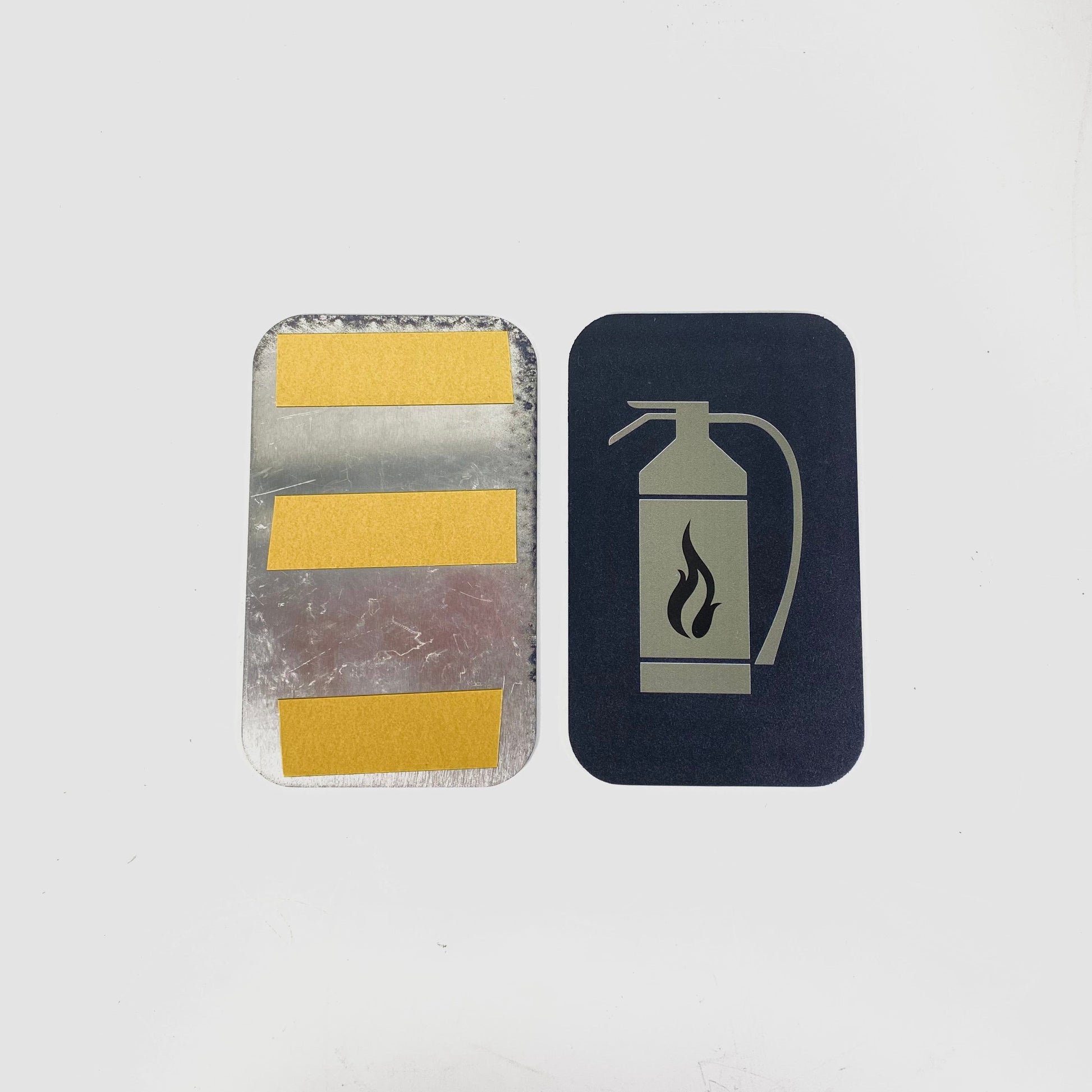 8x12 cm metal yangın tüpü güvenlik levhası